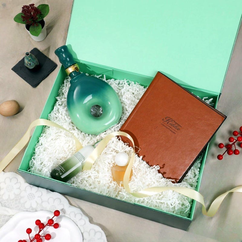 PLINJOY Extra Large Green Gift Box 16.5x14x5.5 Inches,Gift Boxs for Presents with Lid Magnetic Closure Collapsible,Groomsman Proposal Box,Birthday, Christmas,for Clothes and Large Gifts - Image 5